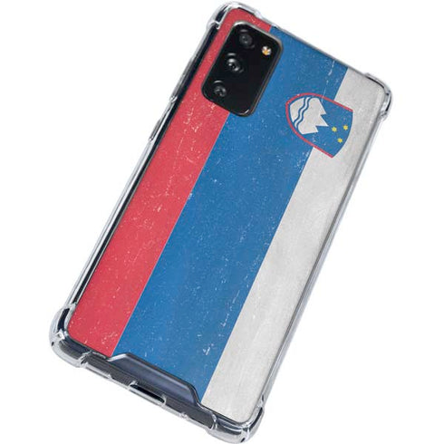 Slovenia Flag Distressed Galaxy S20 FE Clear Case